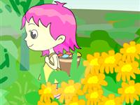 采蘑菇的小姑娘