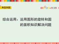 综合运用：运用图形的旋转和圆的面积知识解决问题