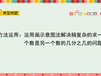 方法运用：运用画示意图法解决稍复杂的求一个数是另一个数的几分之几的问题